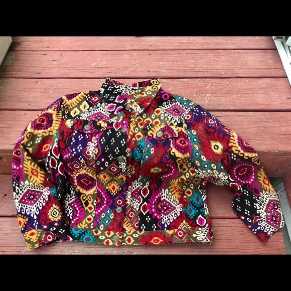 Ruby Rd. Jackets & Blazers - Ruby Rd. Multicolor Funky Crop Jacket Size 14